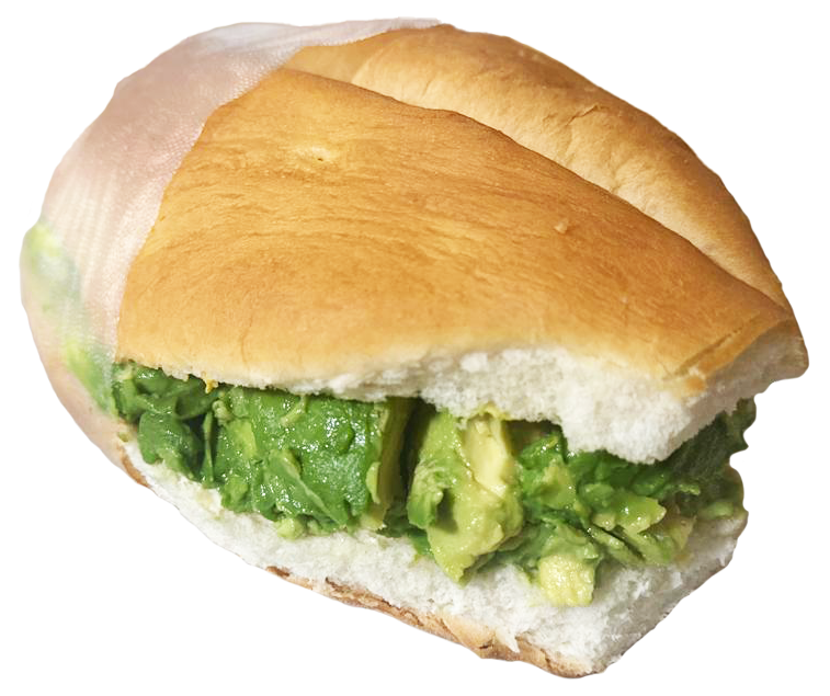 Lonche de aguacate con queso